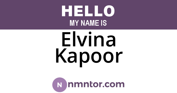 Elvina Kapoor