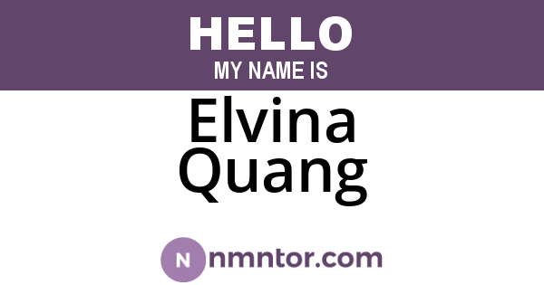 Elvina Quang
