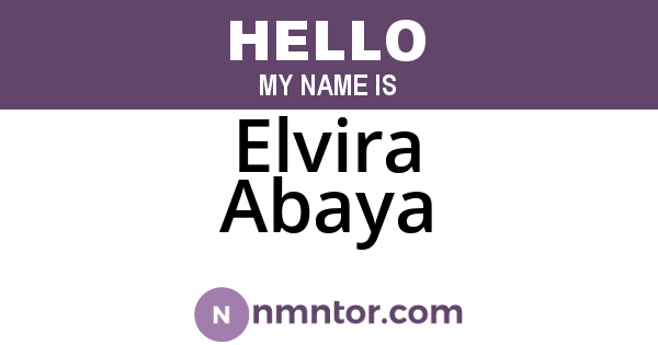 Elvira Abaya