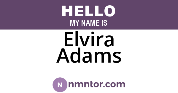 Elvira Adams