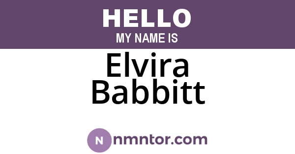 Elvira Babbitt