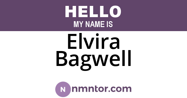 Elvira Bagwell