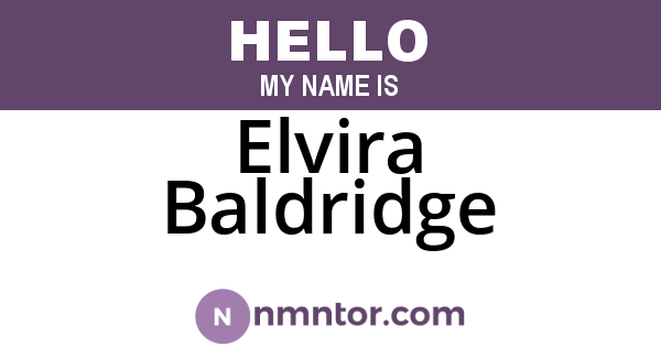 Elvira Baldridge