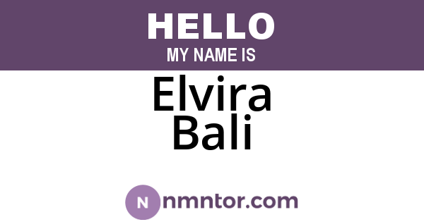 Elvira Bali