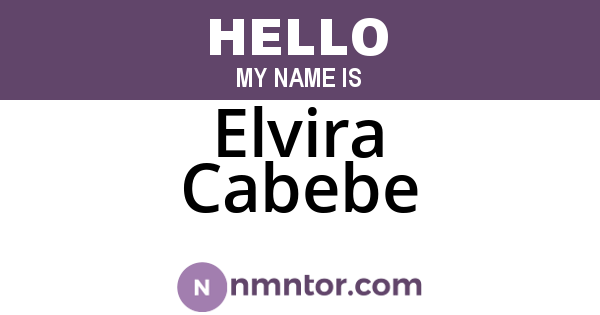 Elvira Cabebe