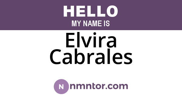 Elvira Cabrales