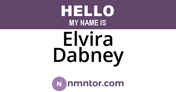 Elvira Dabney
