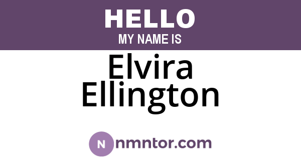 Elvira Ellington
