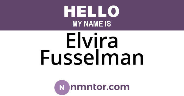 Elvira Fusselman