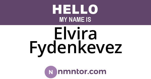 Elvira Fydenkevez