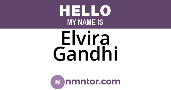 Elvira Gandhi