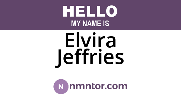 Elvira Jeffries