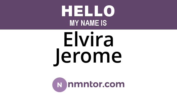 Elvira Jerome