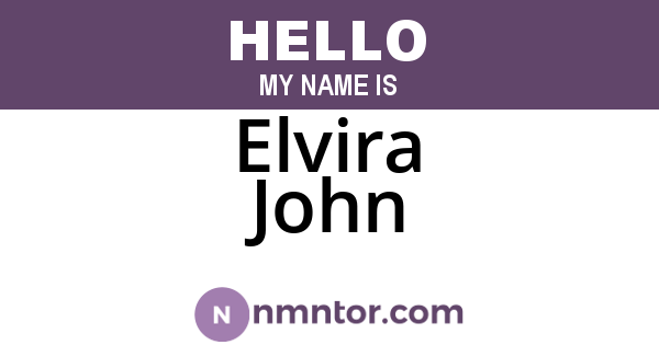 Elvira John