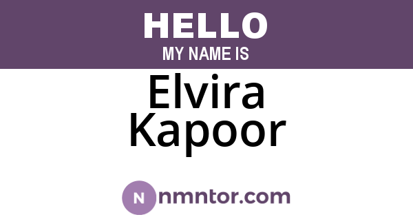 Elvira Kapoor
