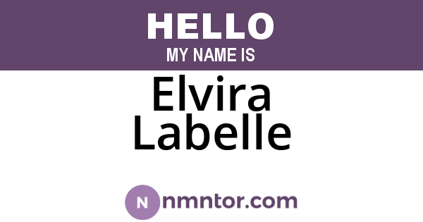 Elvira Labelle