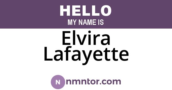 Elvira Lafayette