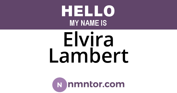 Elvira Lambert