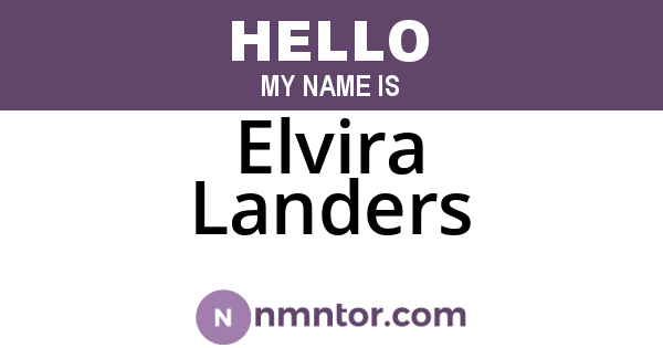 Elvira Landers