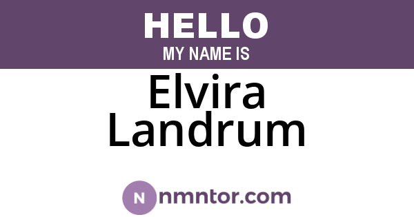 Elvira Landrum