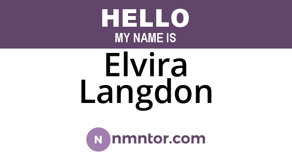 Elvira Langdon
