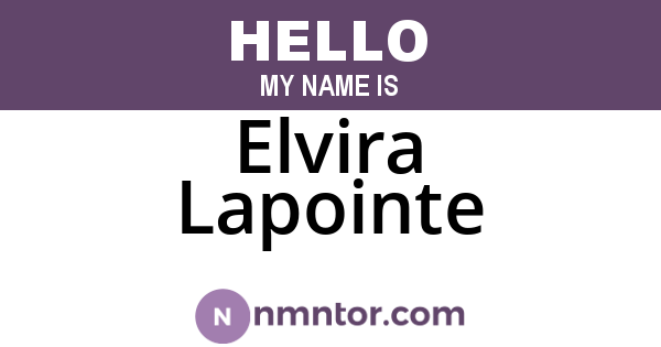 Elvira Lapointe