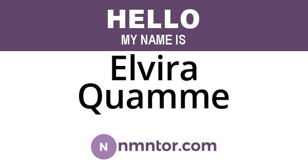 Elvira Quamme