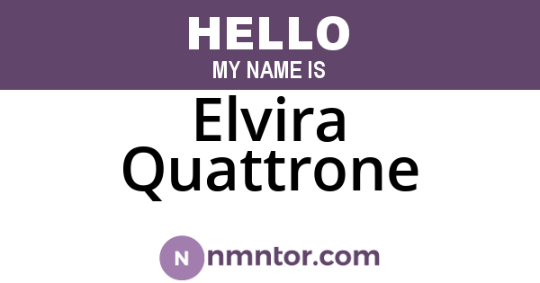 Elvira Quattrone