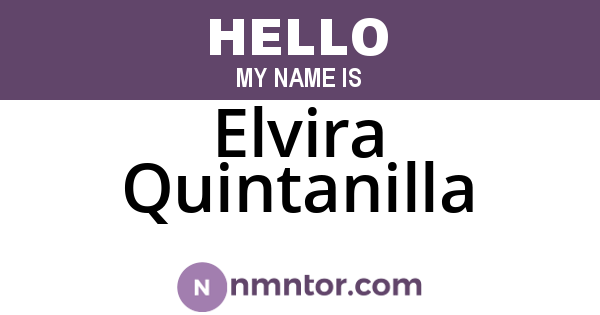 Elvira Quintanilla