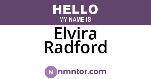 Elvira Radford