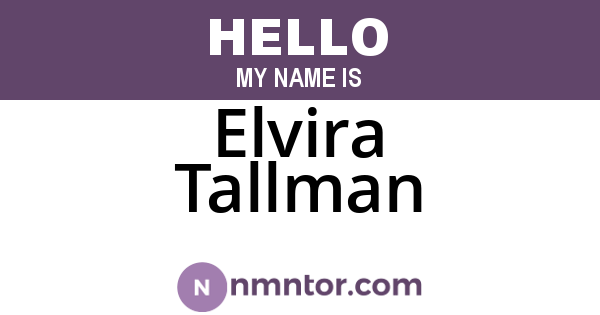 Elvira Tallman