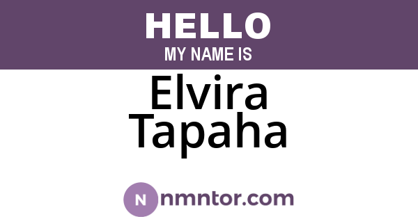 Elvira Tapaha