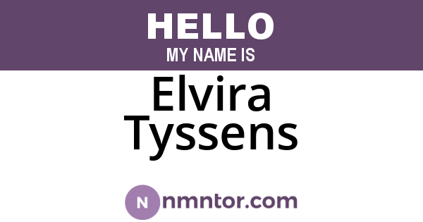 Elvira Tyssens