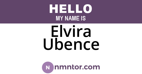 Elvira Ubence