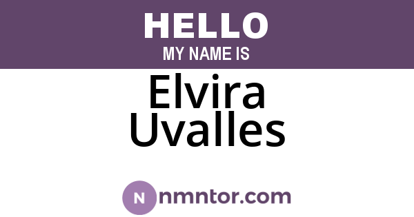 Elvira Uvalles