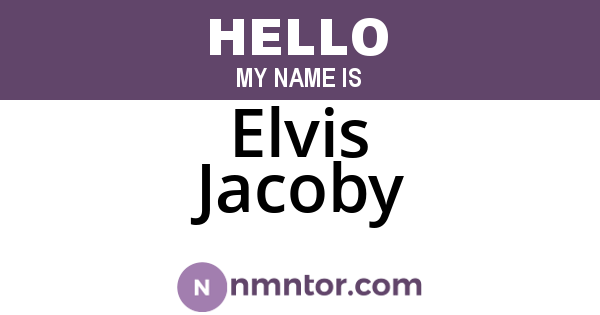 Elvis Jacoby