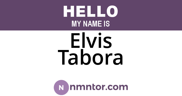 Elvis Tabora