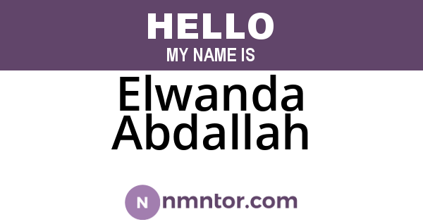 Elwanda Abdallah