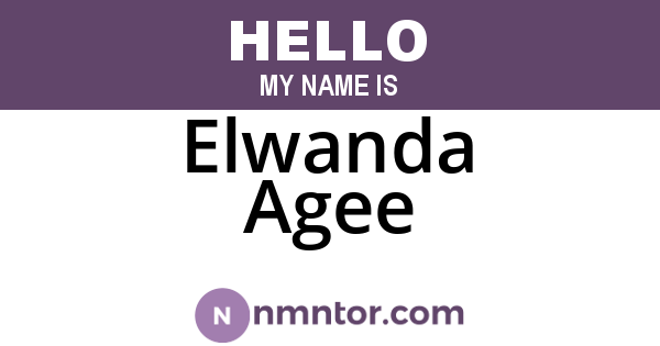 Elwanda Agee