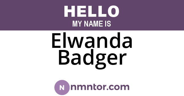 Elwanda Badger