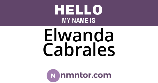 Elwanda Cabrales
