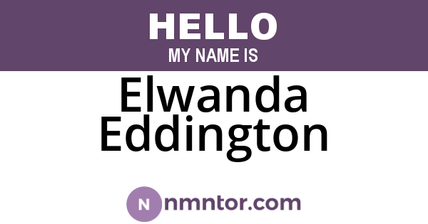 Elwanda Eddington