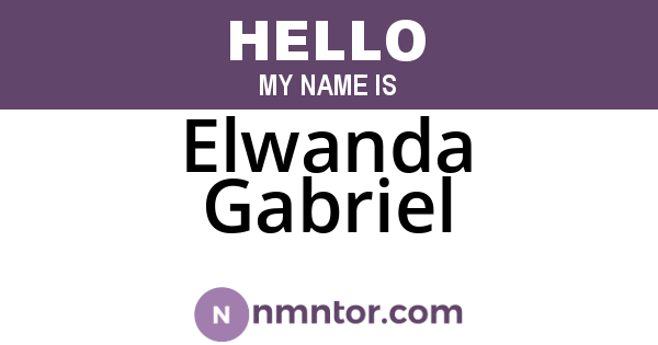 Elwanda Gabriel