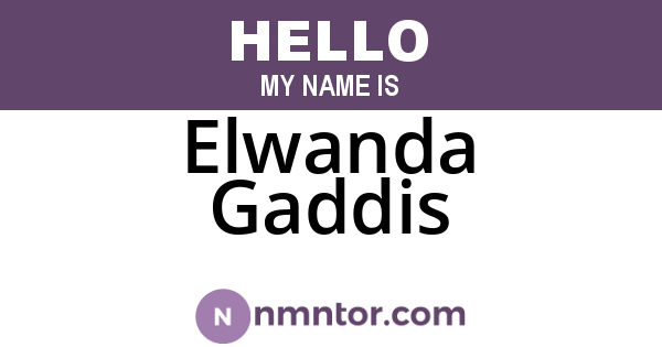 Elwanda Gaddis