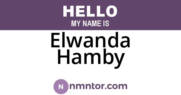 Elwanda Hamby