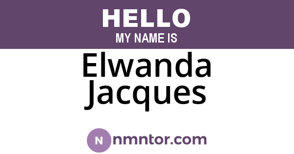 Elwanda Jacques