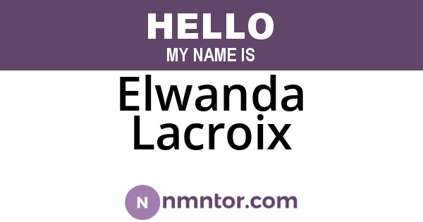 Elwanda Lacroix