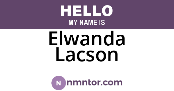 Elwanda Lacson