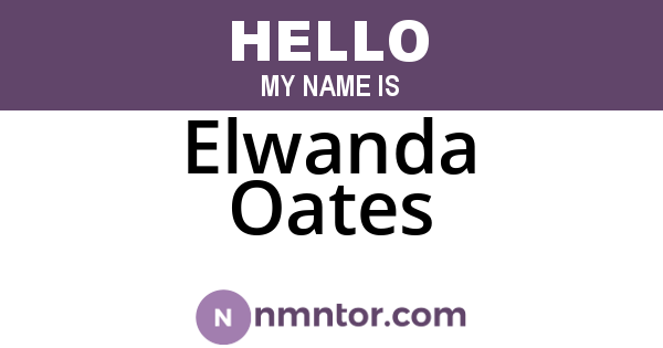 Elwanda Oates