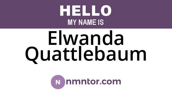 Elwanda Quattlebaum